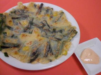 ニラのもっちりチヂミ写真